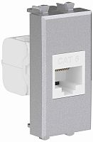 Розетка компьютерная модульная DKC Avanti 1-м. 1 мод. RJ45 6е закаленная сталь картинка